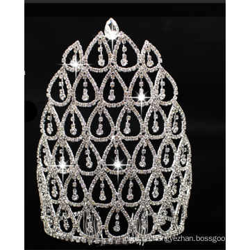 Wunderschöne Hochzeitsparty Kristall Perlen Krone Bling